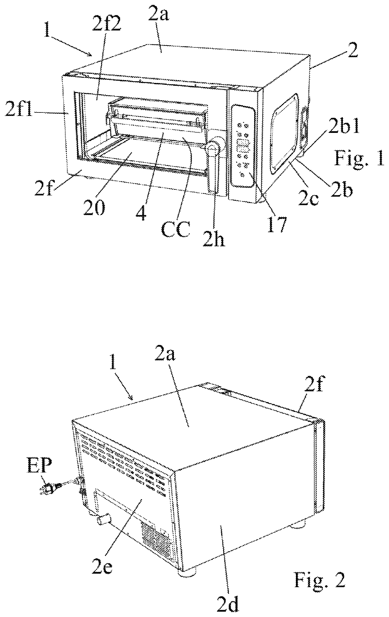 Oven for cooking products