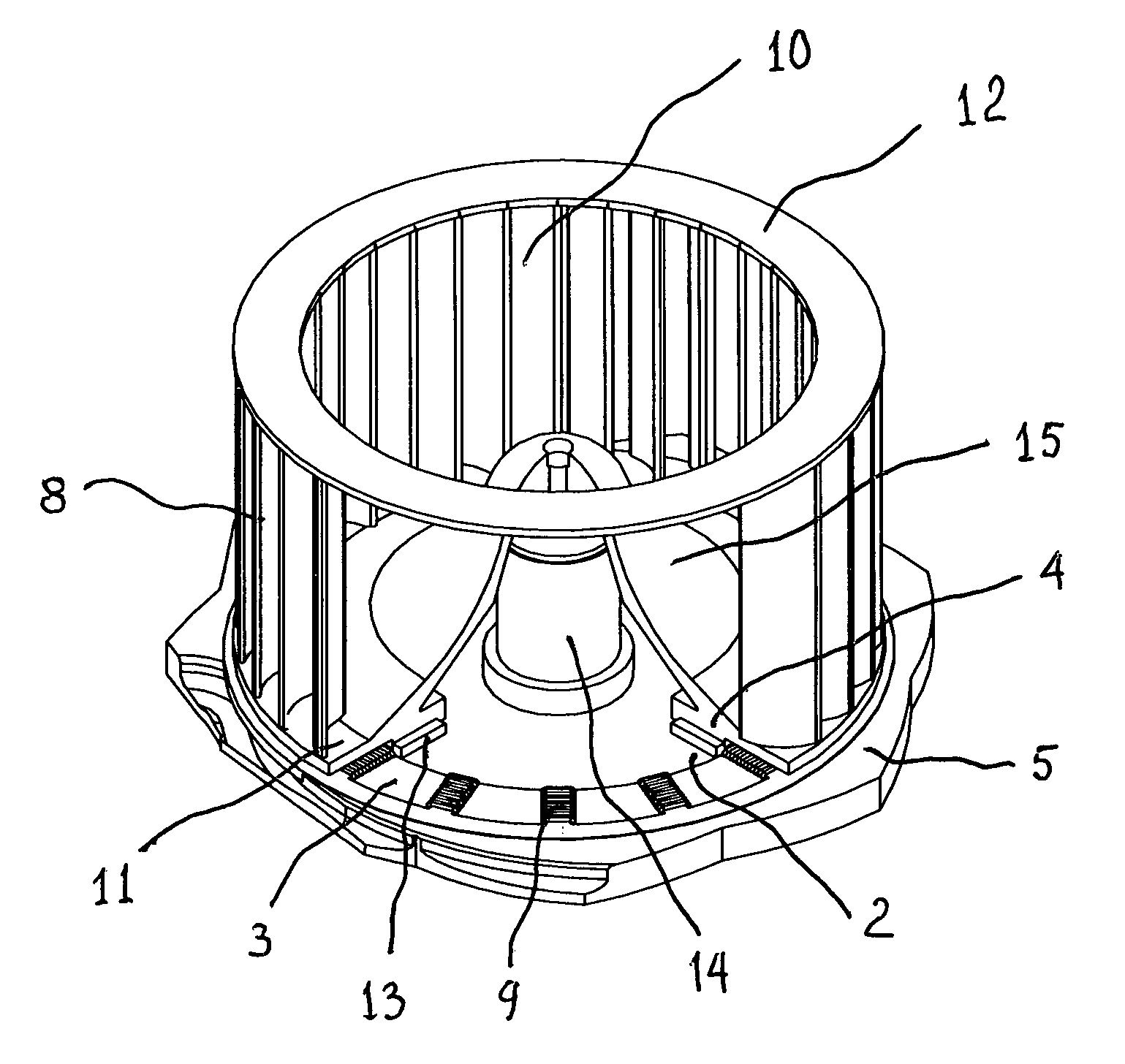 Integrated blower for cooling device