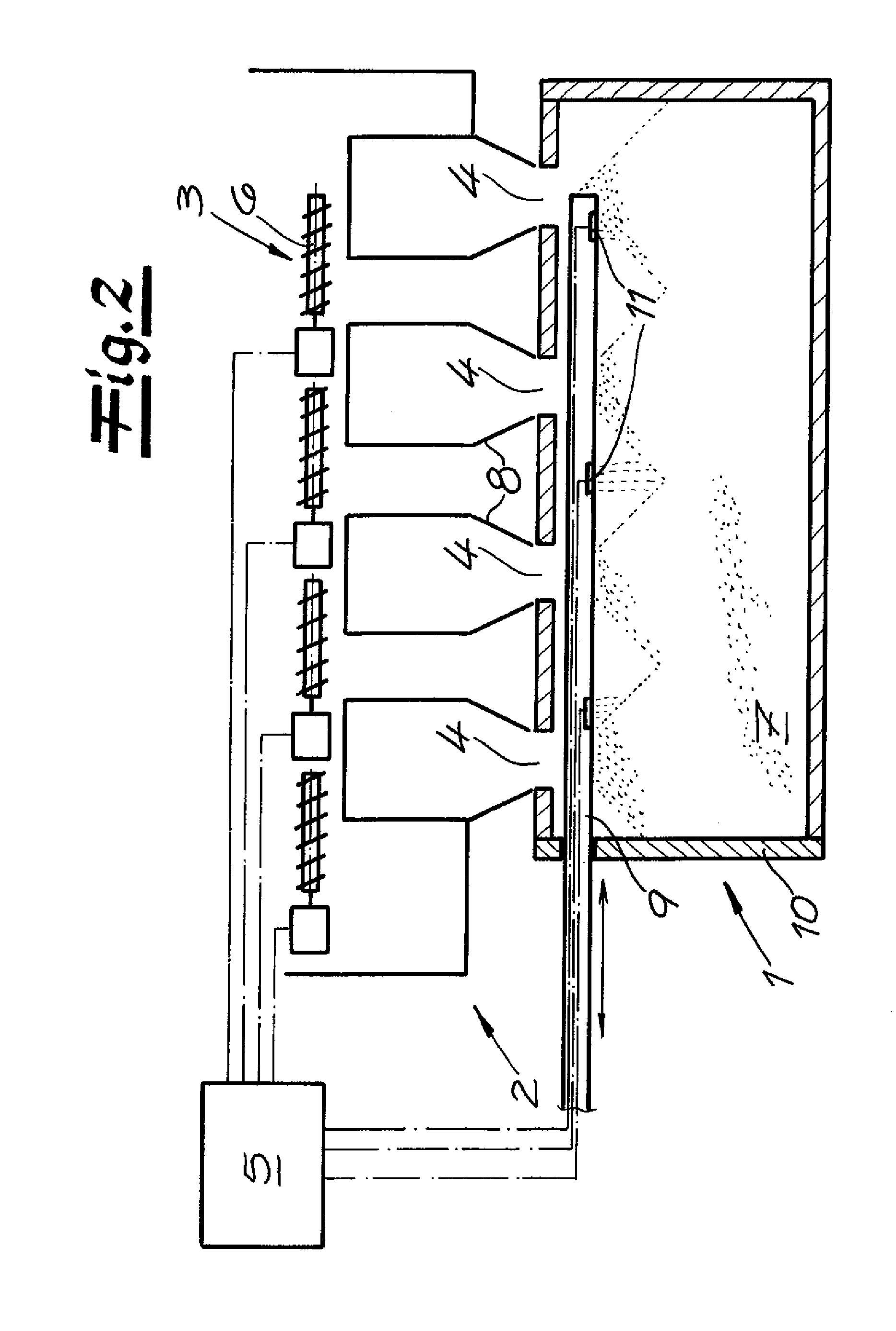 Leveling apparatus for and method of filling an oven chamber of a coke-oven battery