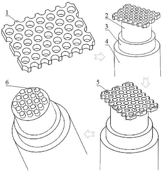 A method for uniformly preparing gold nanodisk arrays in a large area on the end face of a flat optical fiber