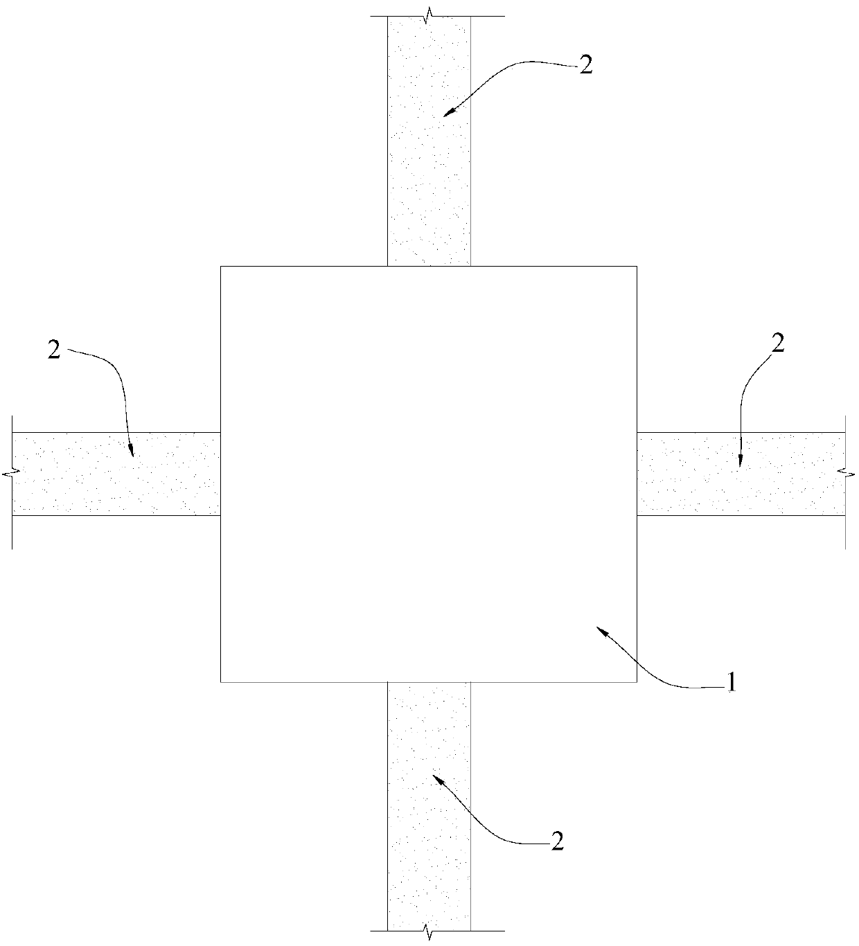 Aluminum alloy template special for beam-column cast-in-place node of assembled concrete frame structure