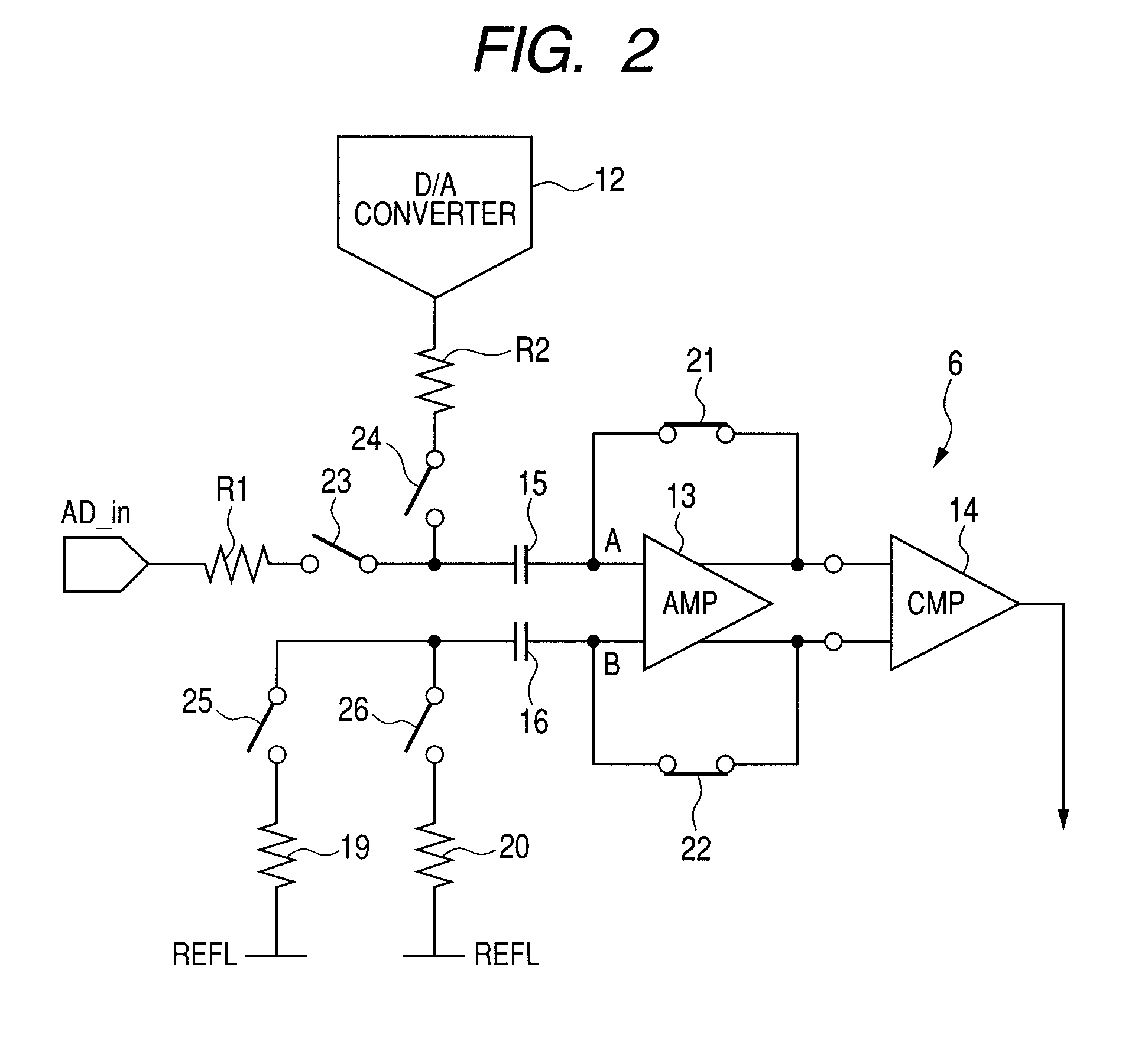 Semiconductor integrated circuit device having A/D converter with impedance matching circuit