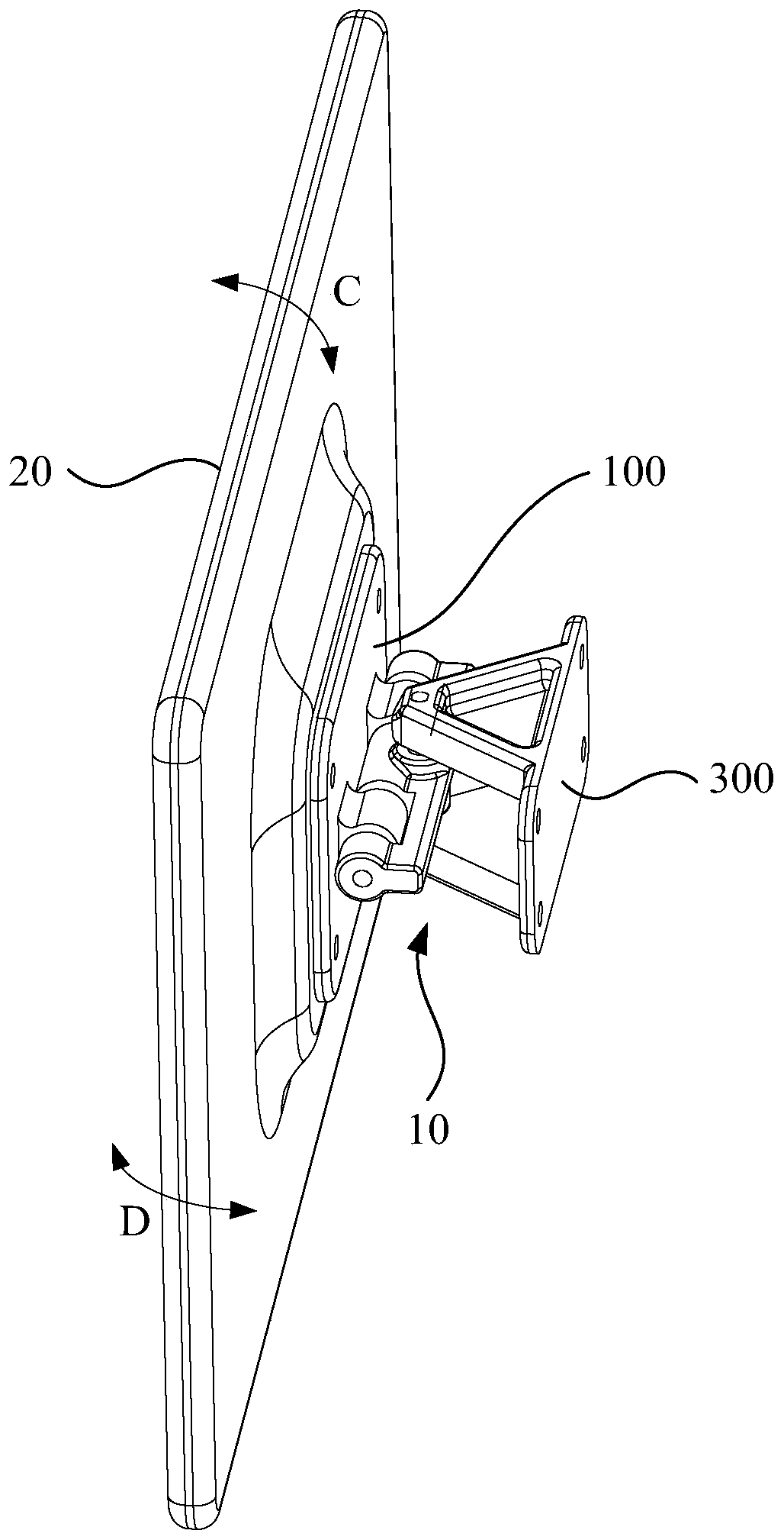 Vehicle, display device and rotating mechanism