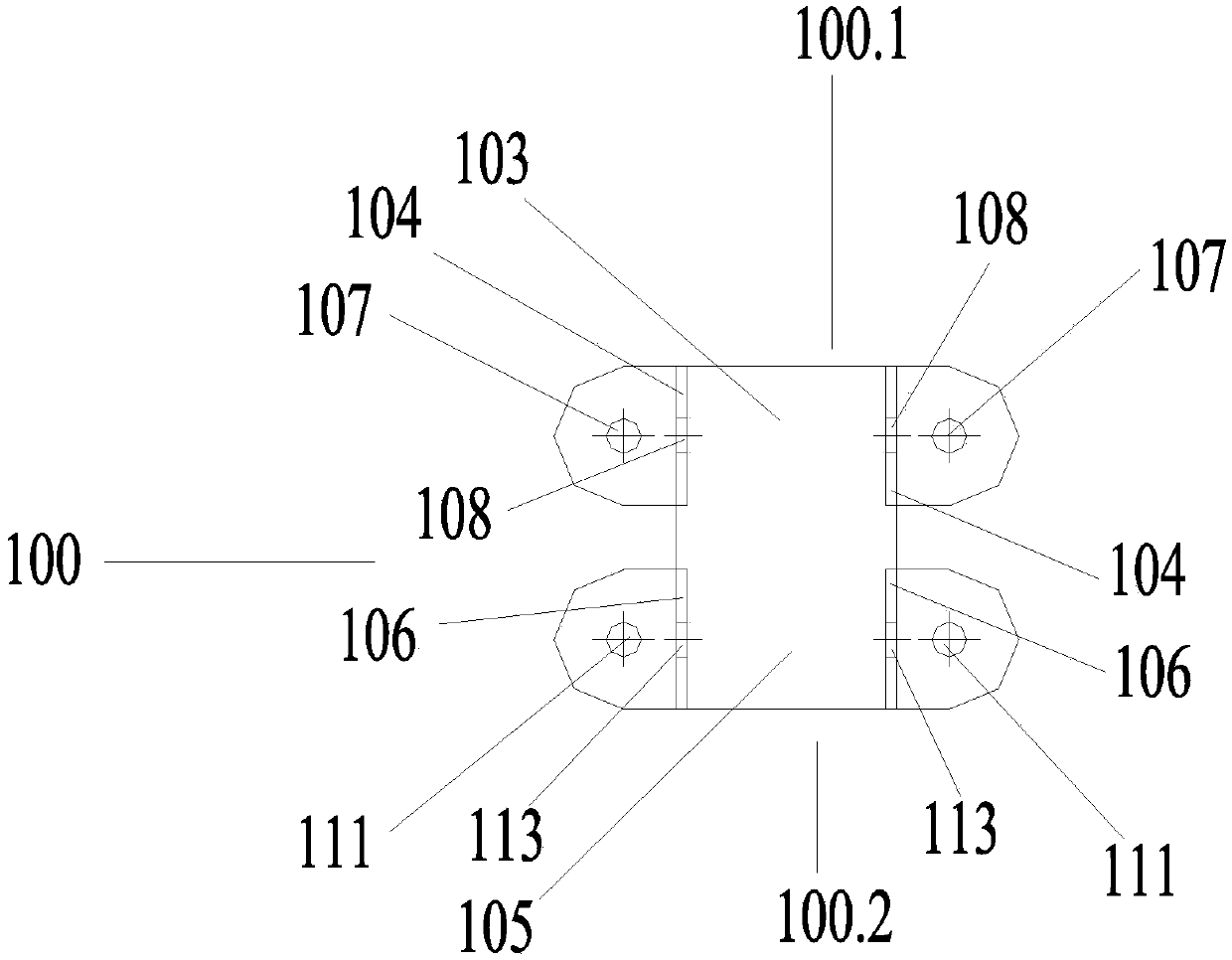 High-voltage cable holder structure of cable tunnel and cable fixing structure of high-voltage cable holder structure