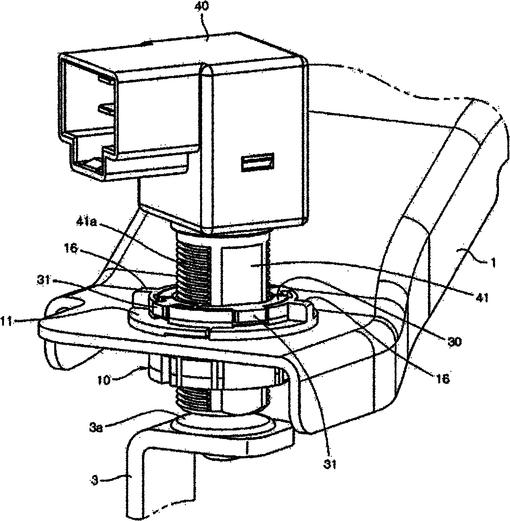 Automobile pedal switch fixing device
