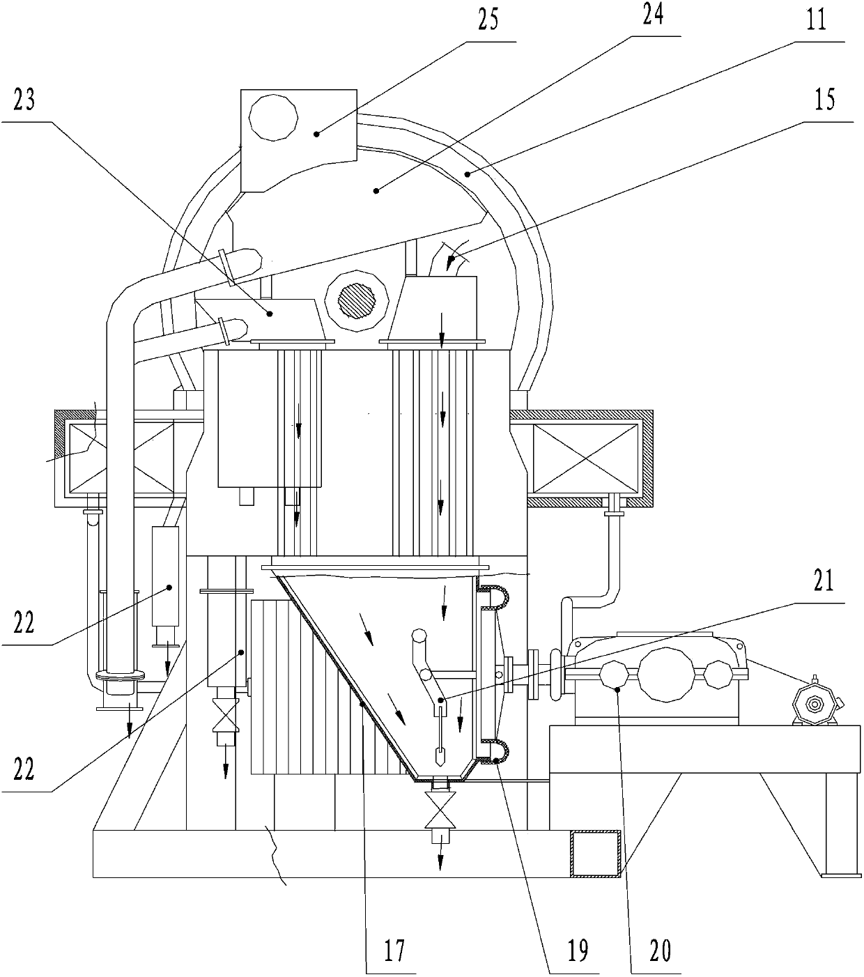 Medium-fine granule high-gradient wet strongly-magnetic preselecting apparatus