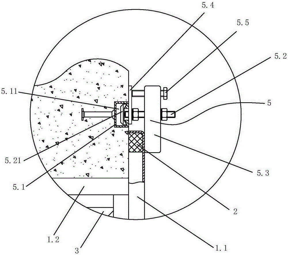 Antiseismic prefilter framed bent in V-shaped arrangement