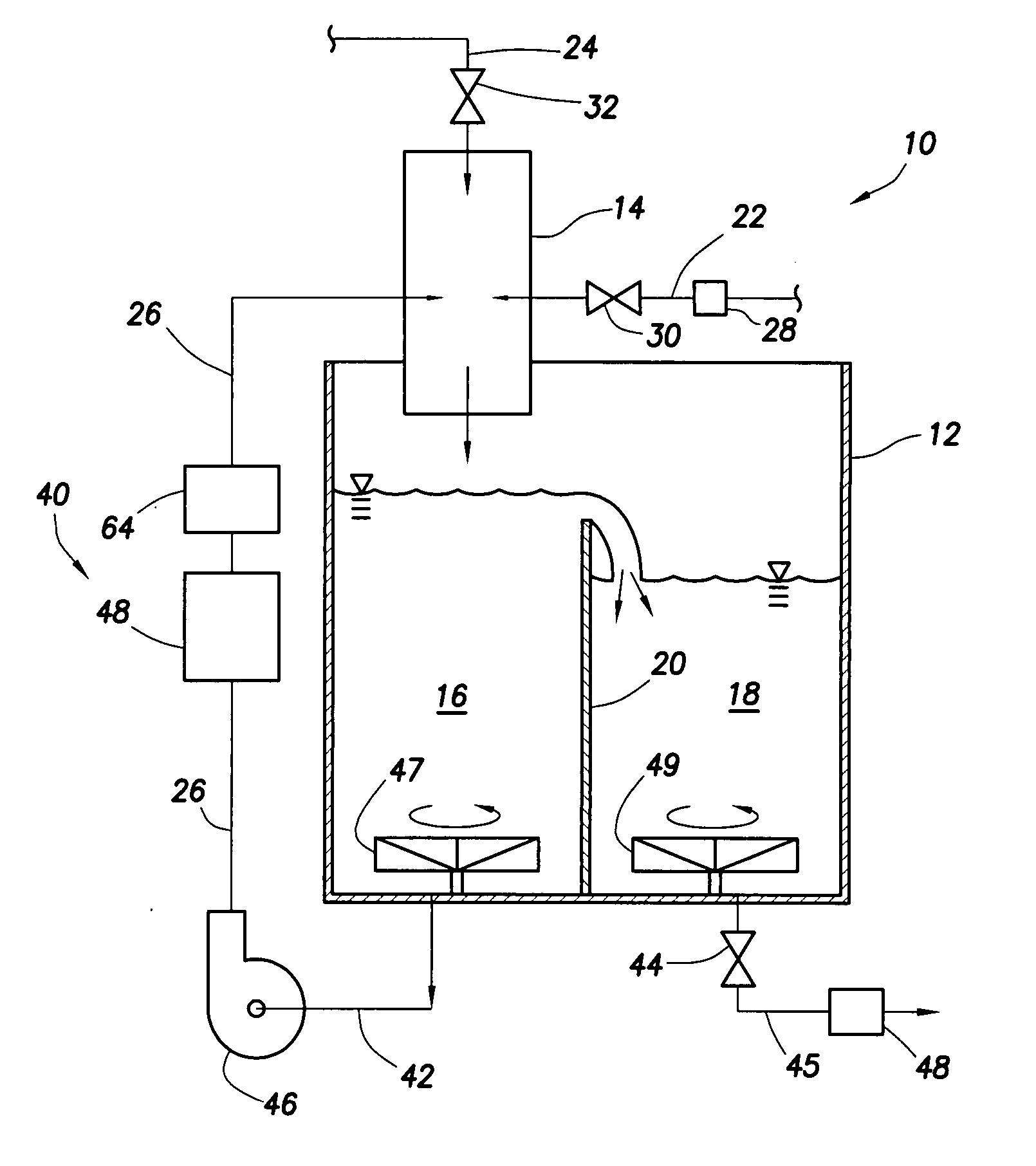 System and method for mixing water and non-aqueous materials using measured water concentration to control addition of ingredients