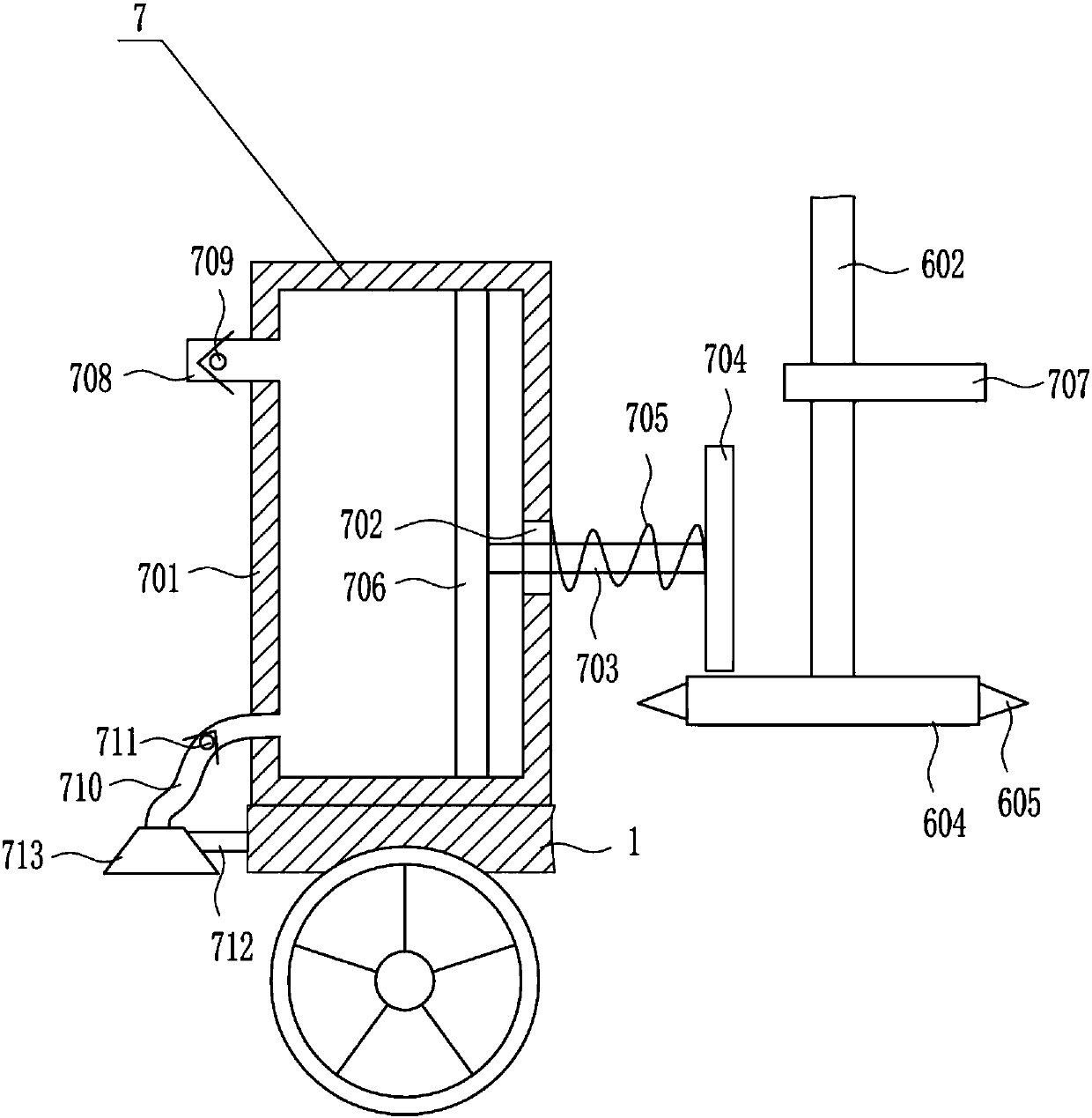 Ground cleaning device for petroleum exploration
