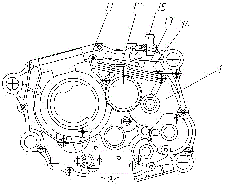 Crankcase combination capable of lowering engine oil loss