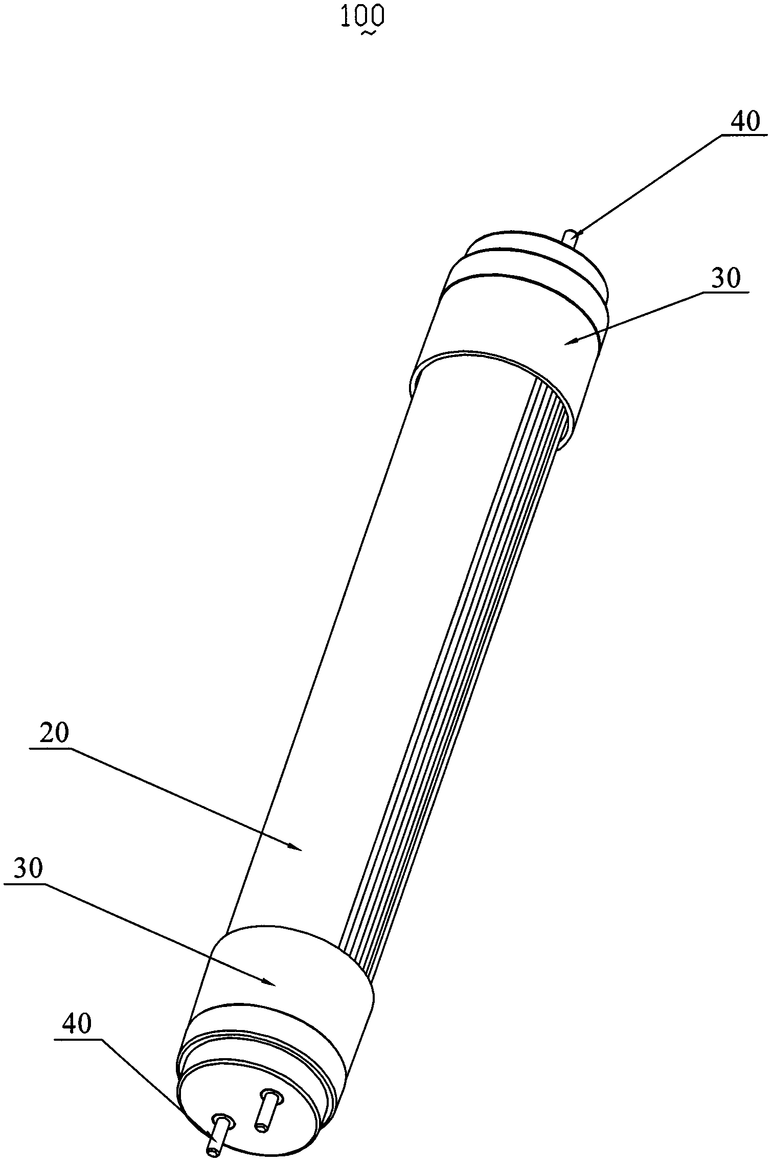 Light-emitting diode (LED) lamp tube with adjustable angle