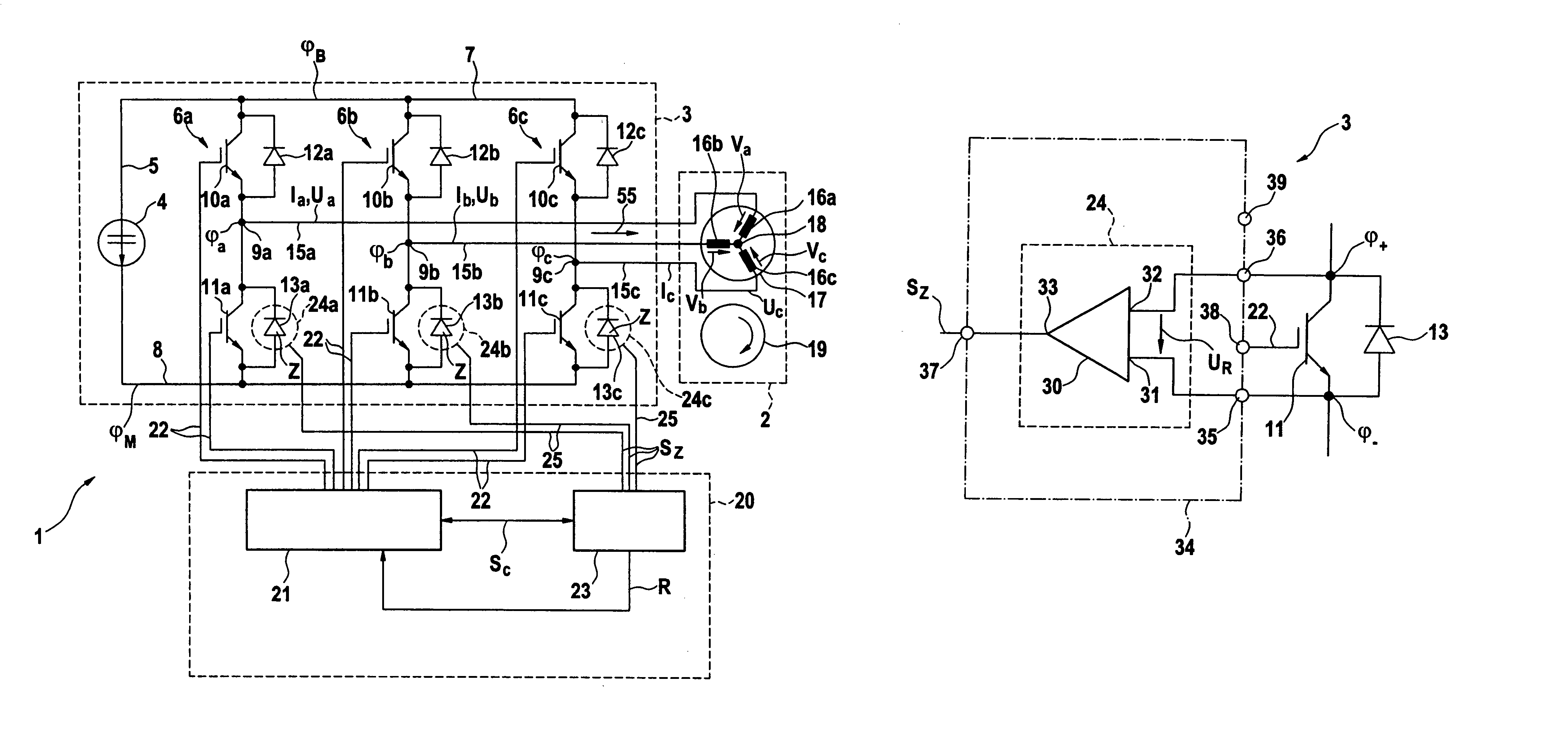 Method and device for controlling a multiphase electronically commutated motor