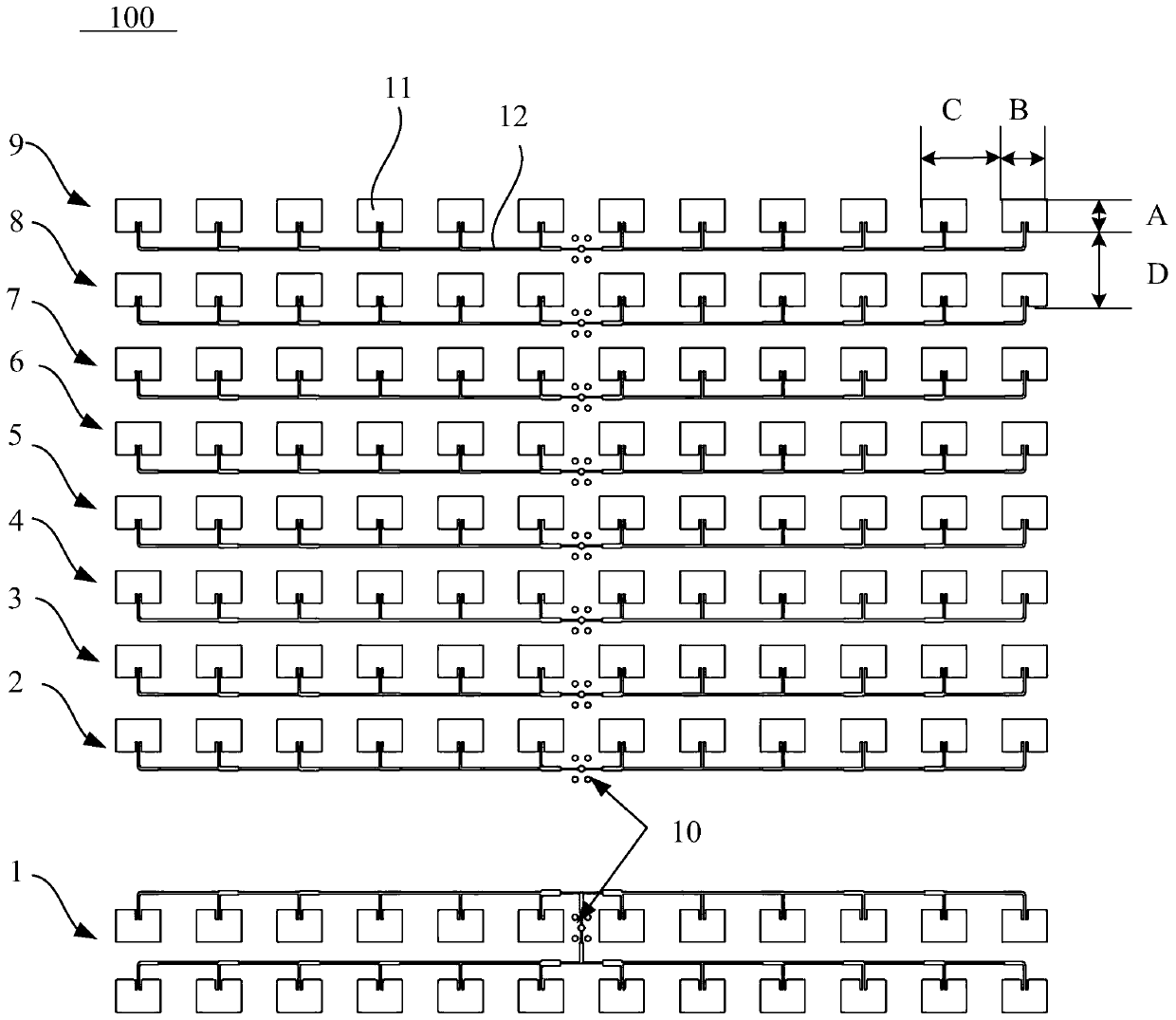 Millimeter wave antenna structure, microwave rotary radar and movable platform