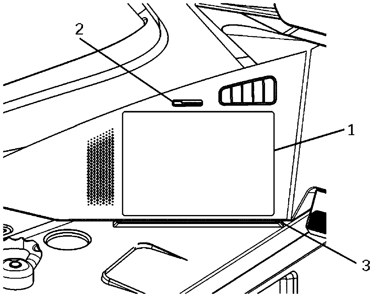 Combined device for mounting portable display in airplane cockpit