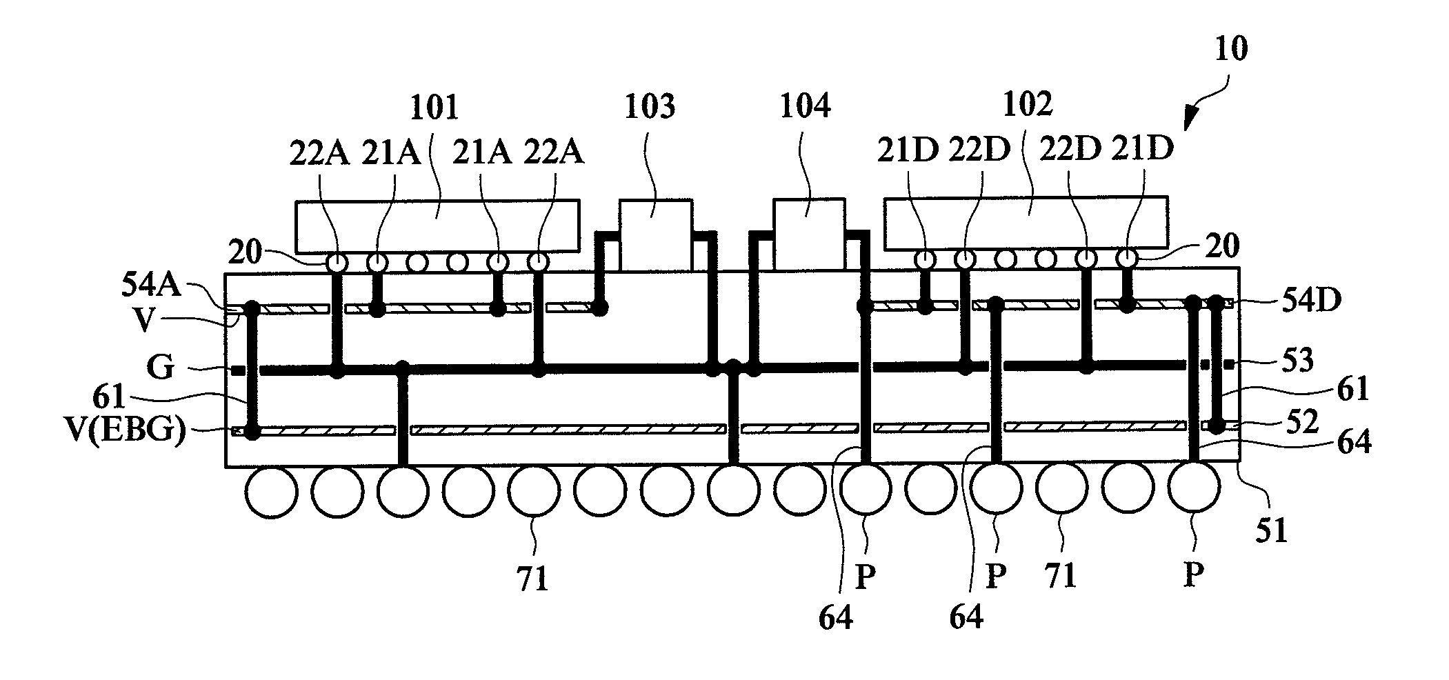 Semiconductor device including a digital semiconductor element and an analog semiconductor element in a common semiconductor device