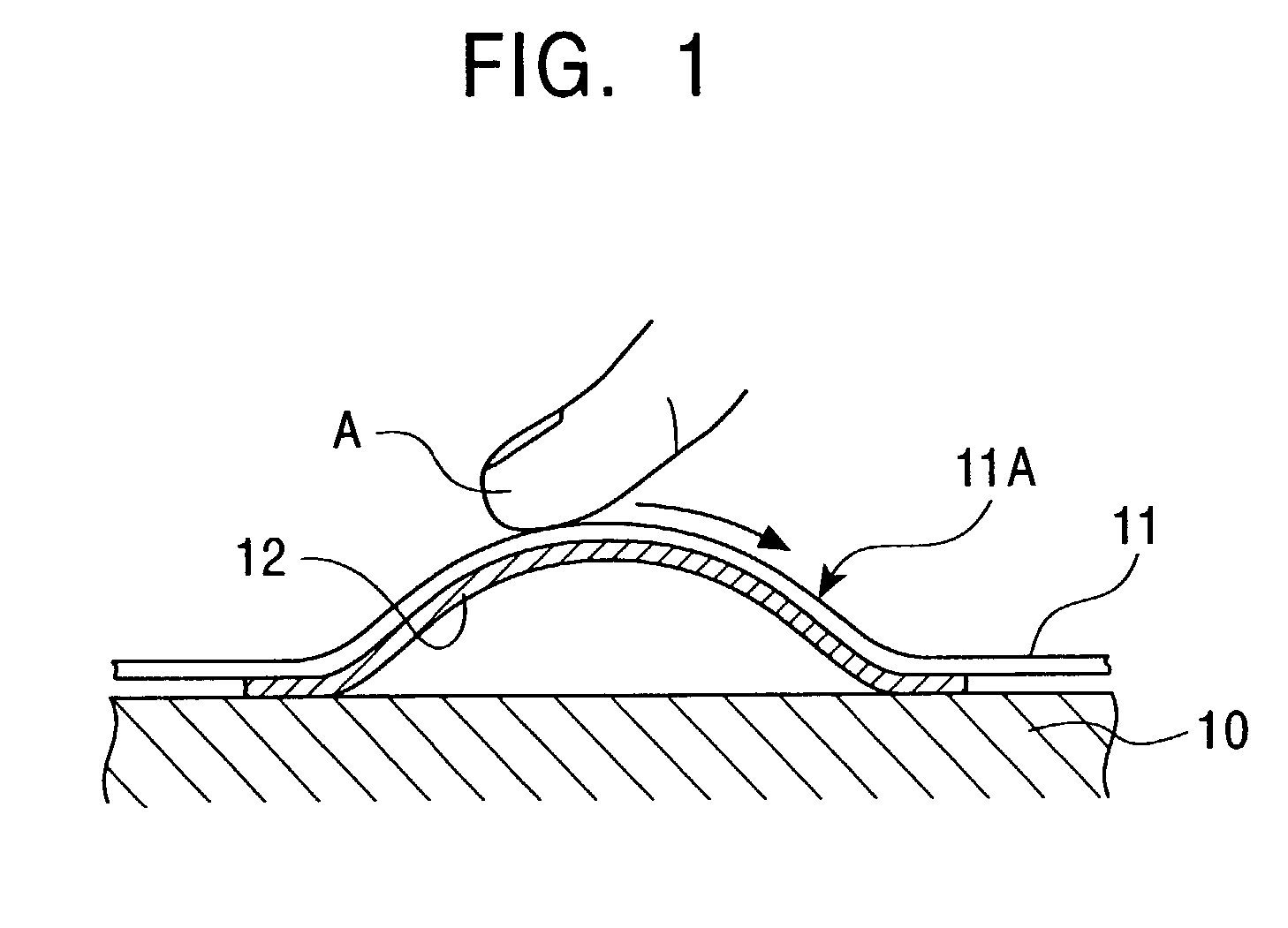 Coordinate input device having non-flat operation surface and electronic apparatus