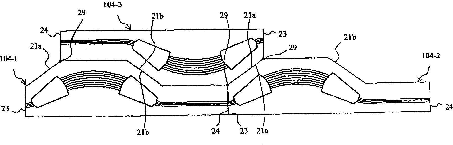 Optical chip of array waveguide diffraction grating type optical multiplexer/demultiplexer circuit, waveguide substrate and method for fabricating optical chip array waveguide diffraction grating type