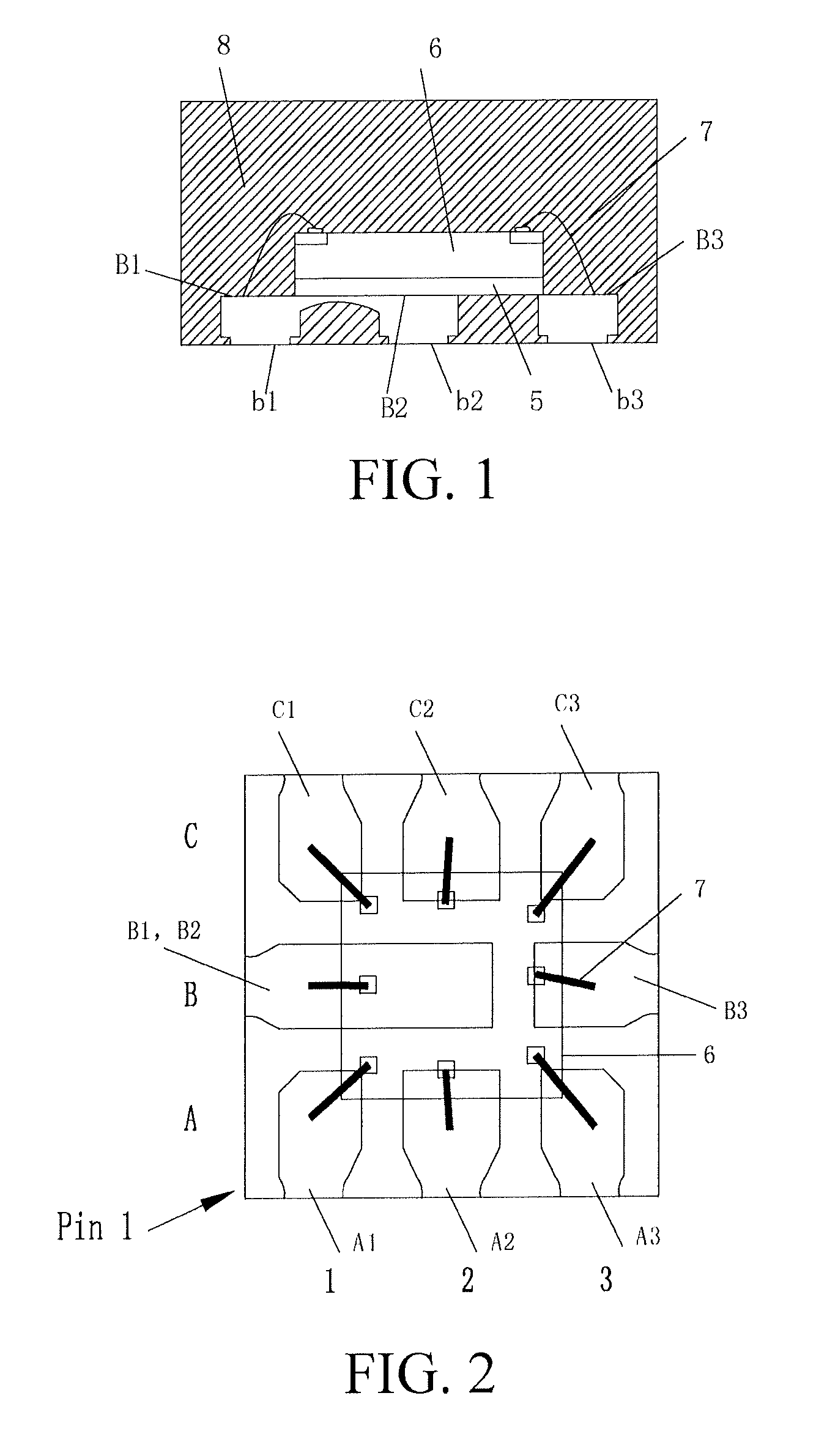 Carrier-free land grid array IC chip package and preparation method thereof