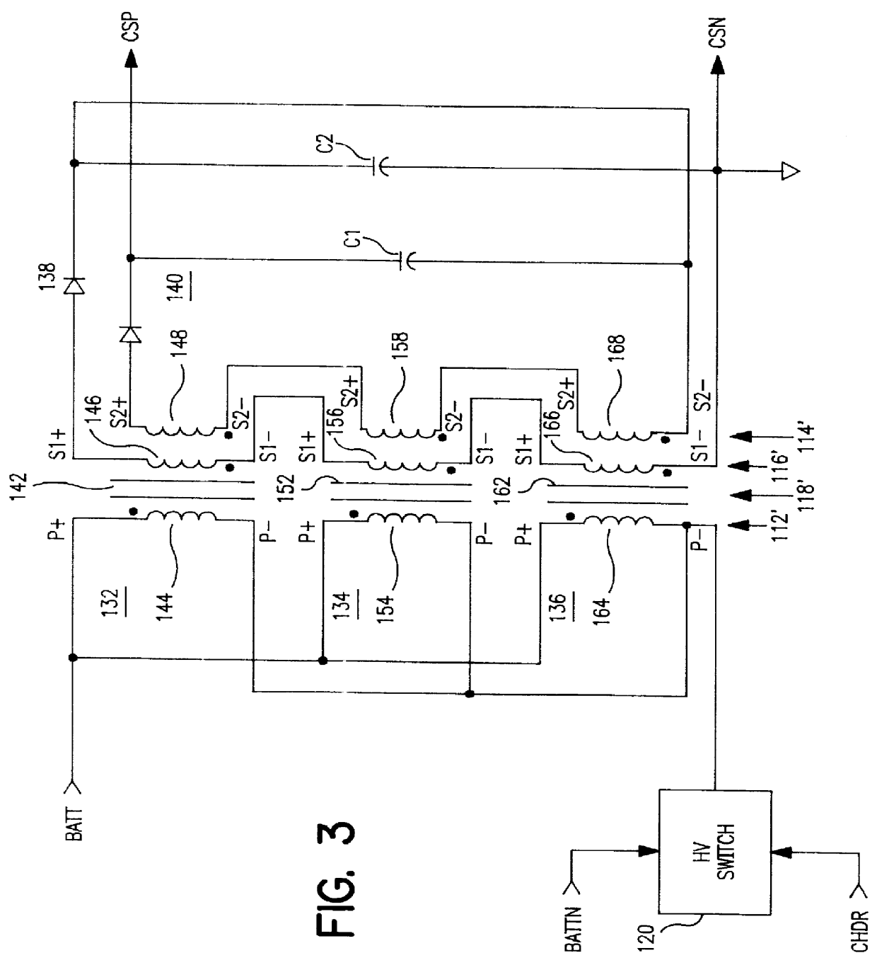 Implantable medical device incorporating distributed core, step-up transformer