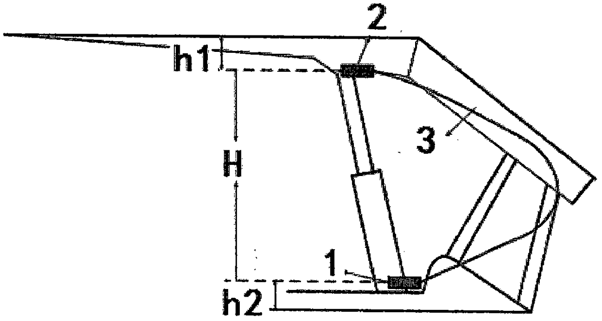 A height measuring sensor and hydraulic support using the height measuring sensor