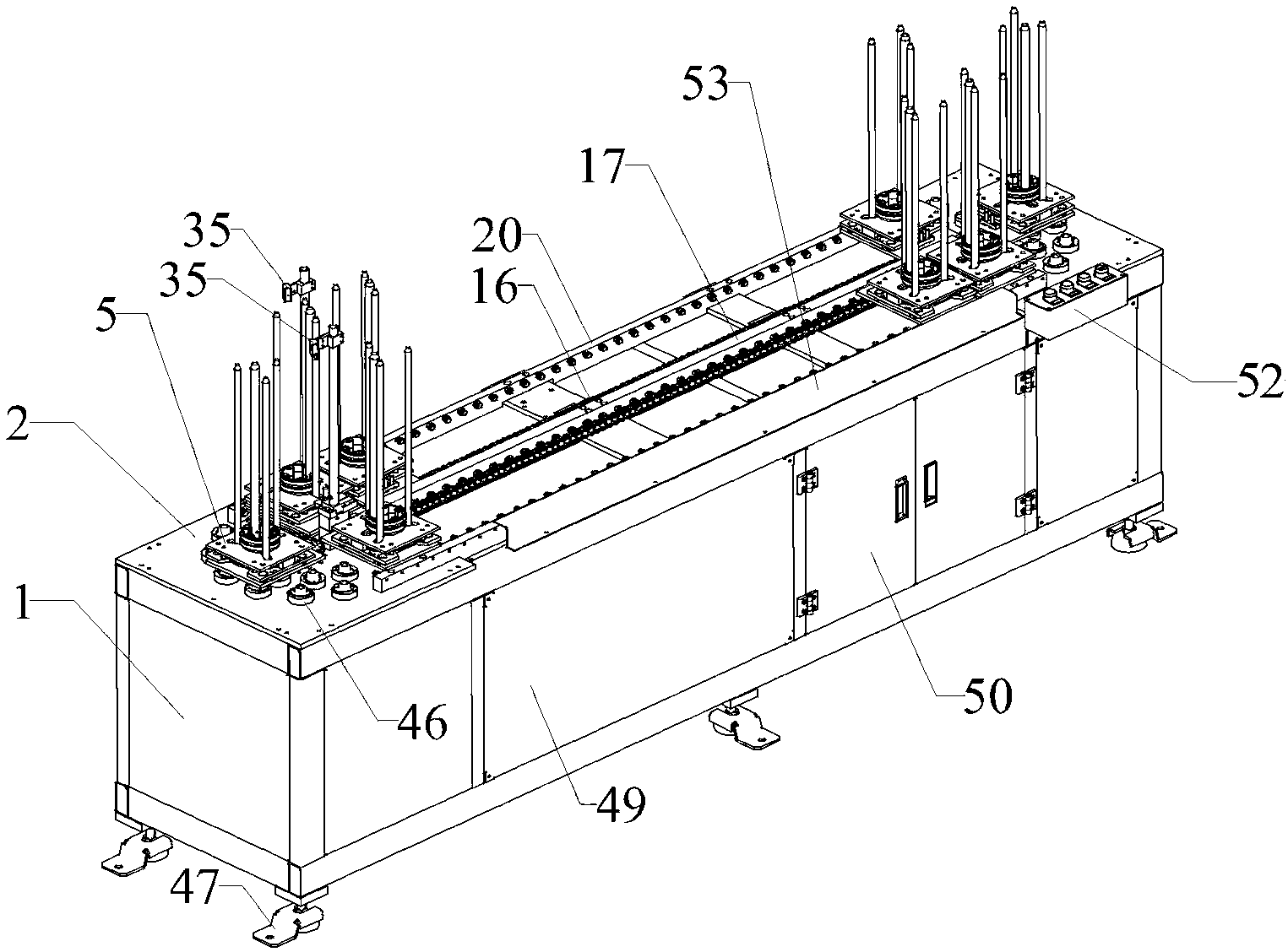 Multi-carrier cyclic loading and unloading device