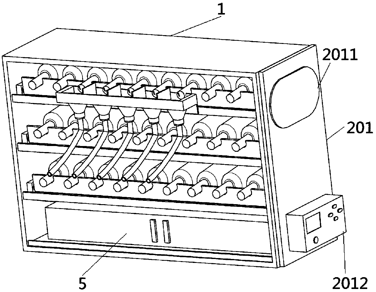 Wine cabinet carrying ultrasonic device