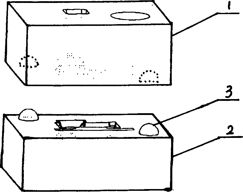 Two box shaping and locating method of self setting resin sand for casting