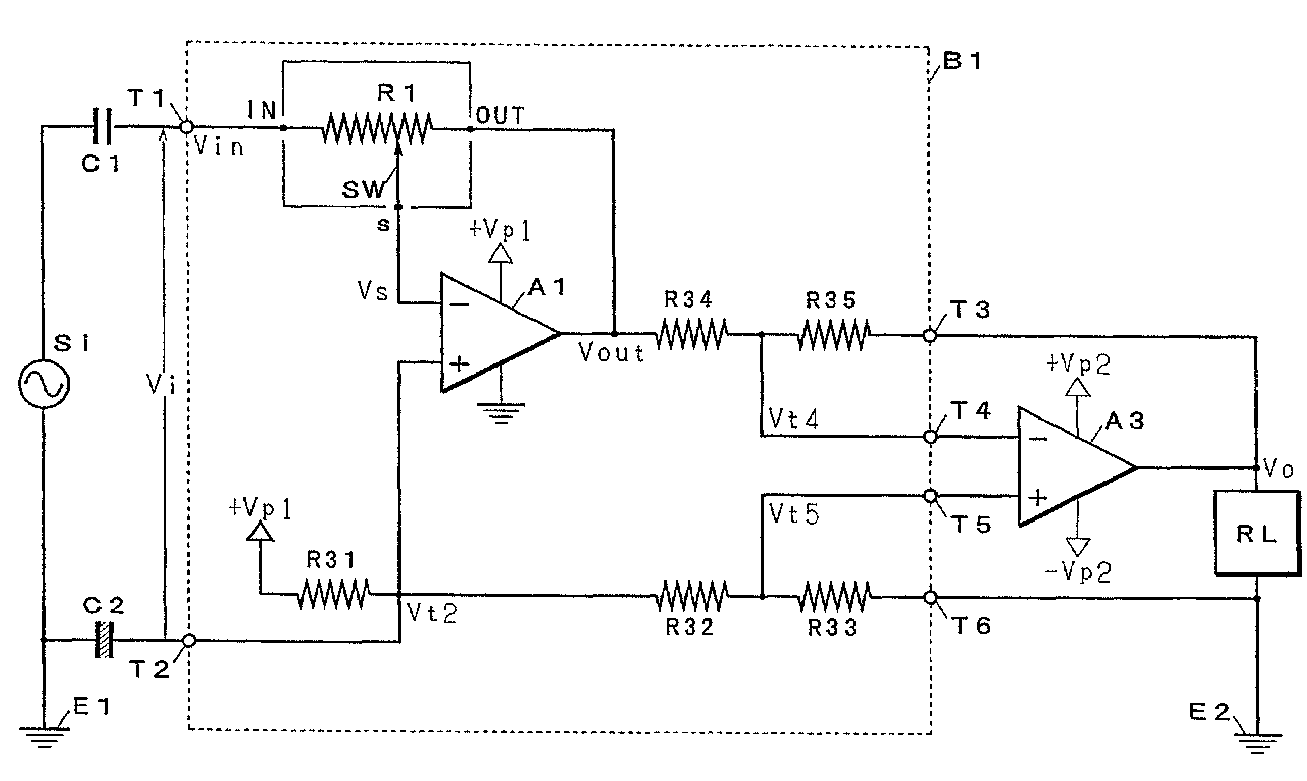 Volume circuit using resistive ladder circuits