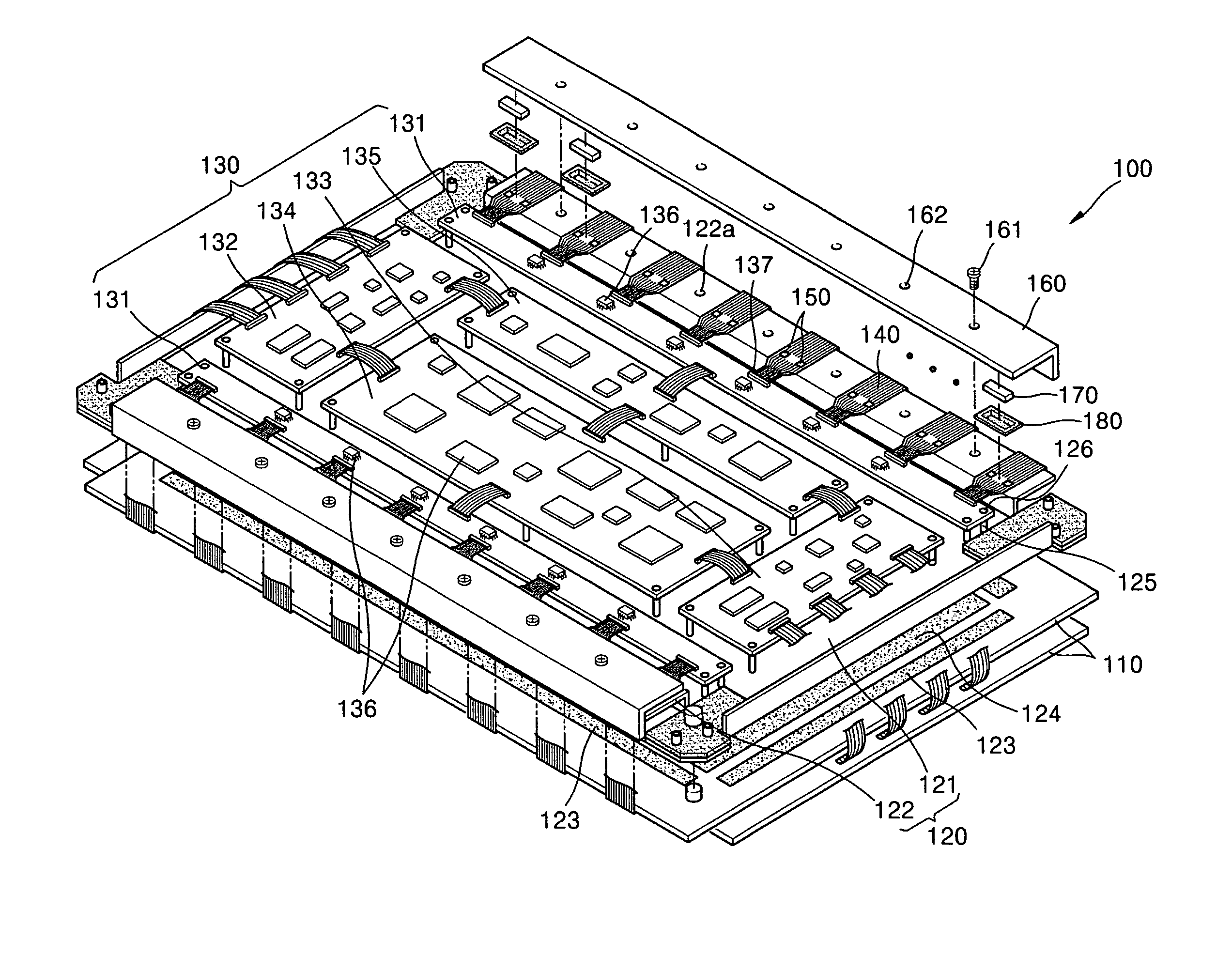 Heat dissipating structure for IC chip of plasma display module and plasma display module having the same