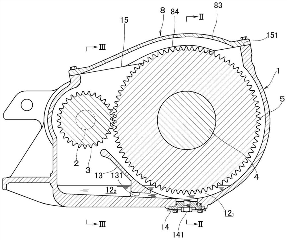 Gear device for railway vehicle