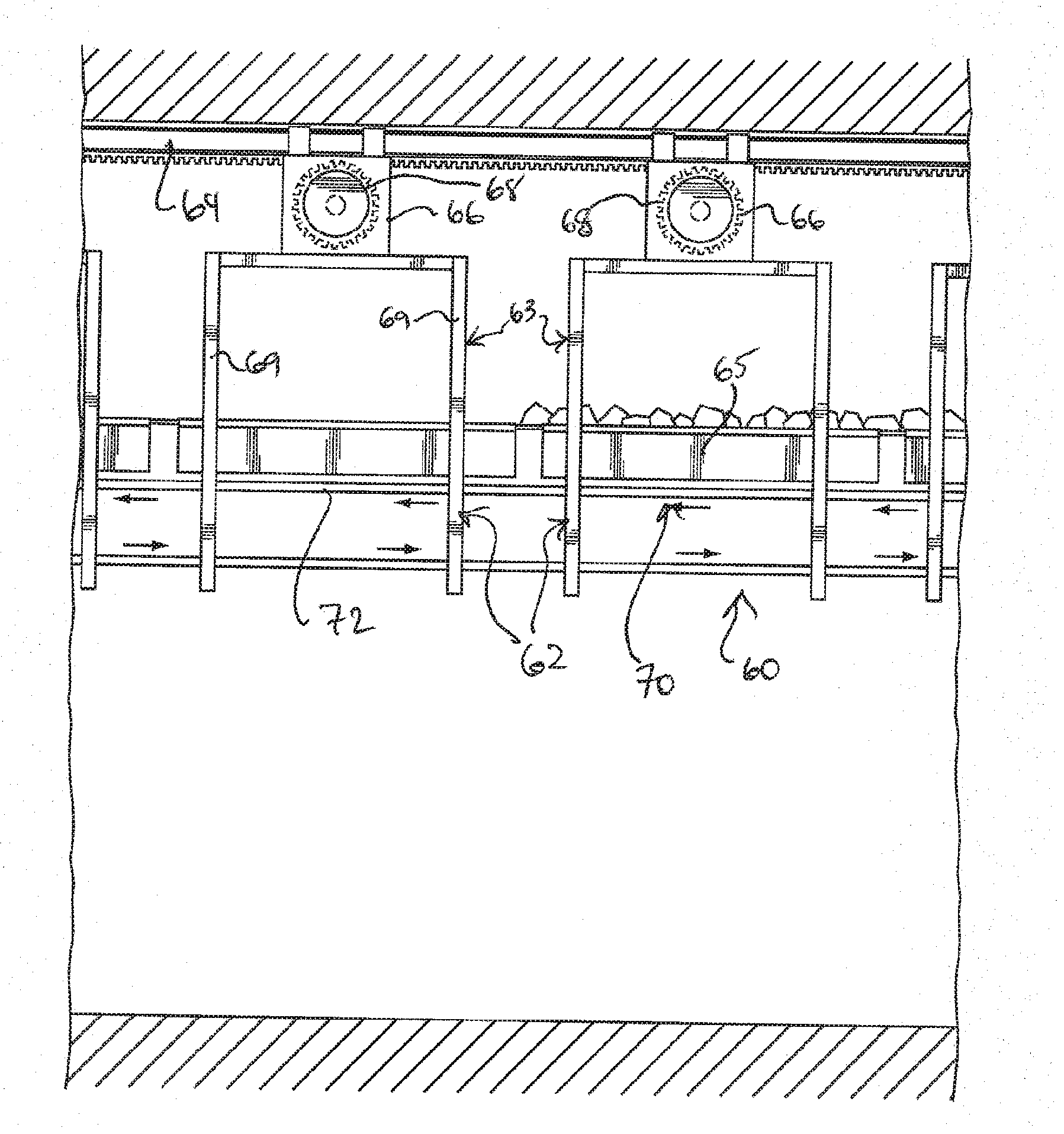 Apparatus, system and method for material extraction in underground hard rock mining