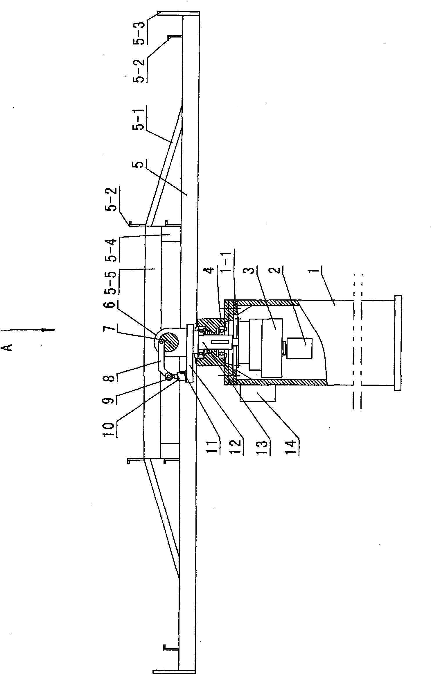 Dual-shaft support structure of concentration photovoltaic panel
