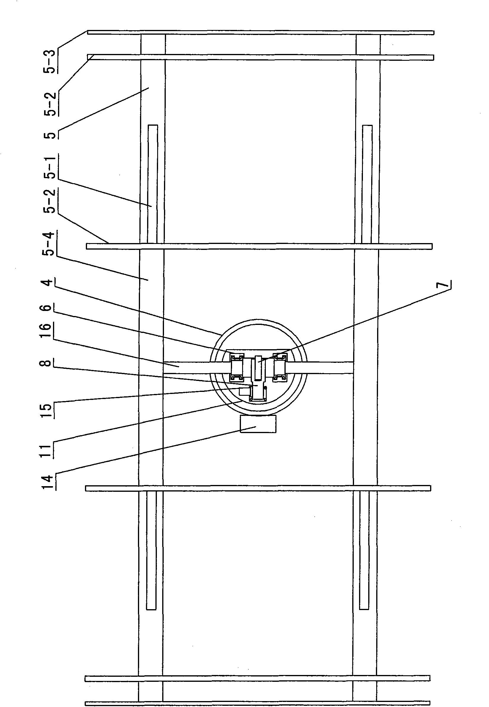 Dual-shaft support structure of concentration photovoltaic panel