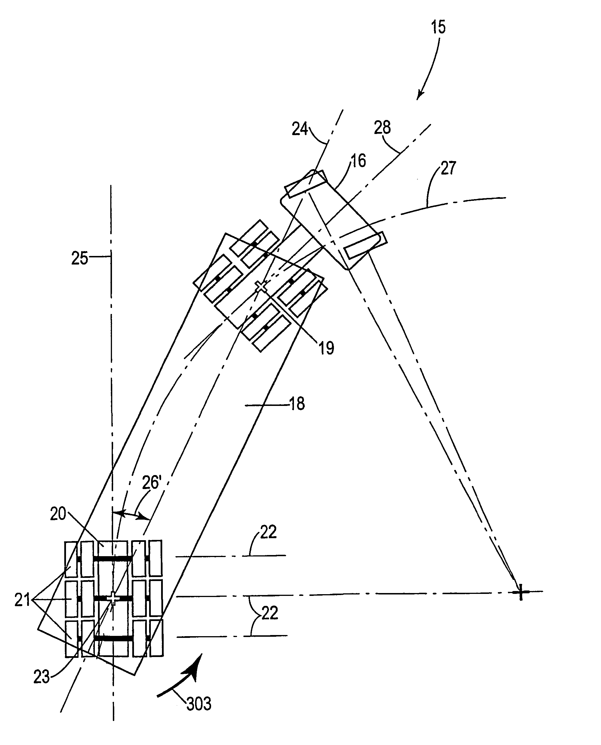 Articulated vehicle wheel tracking mechanism