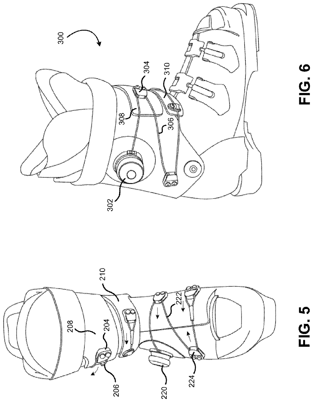 Reel based closure devices for tightening a ski boot