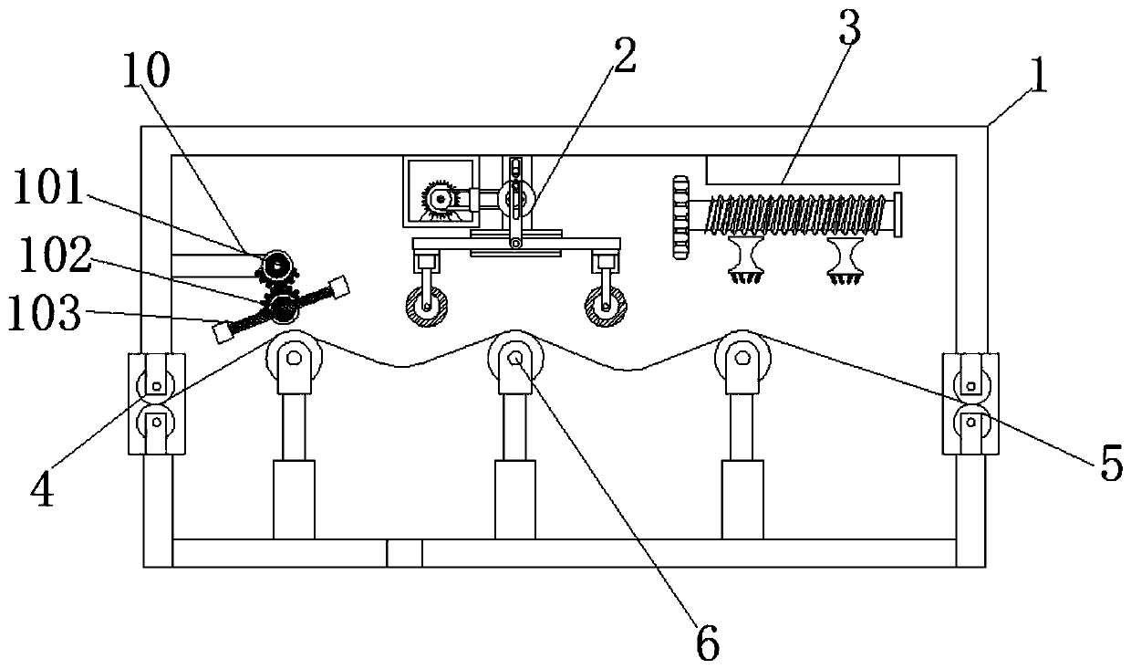 Textile fabric uniform drying device based on reciprocating motion