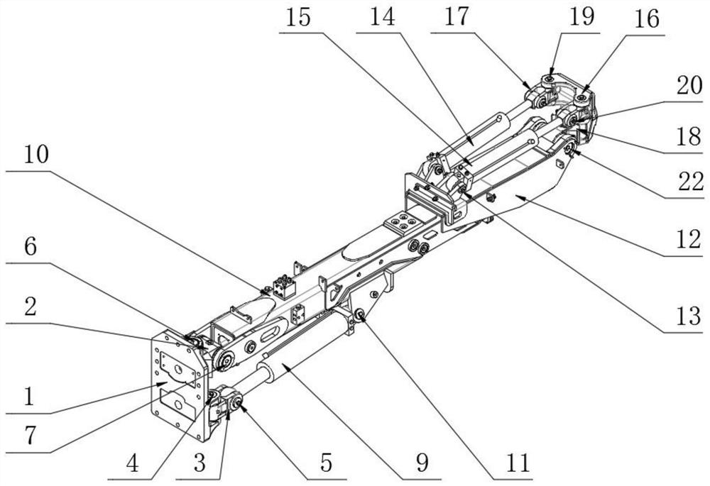 Cantilever crane translation structure with high translation precision