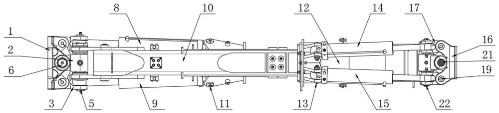 Cantilever crane translation structure with high translation precision