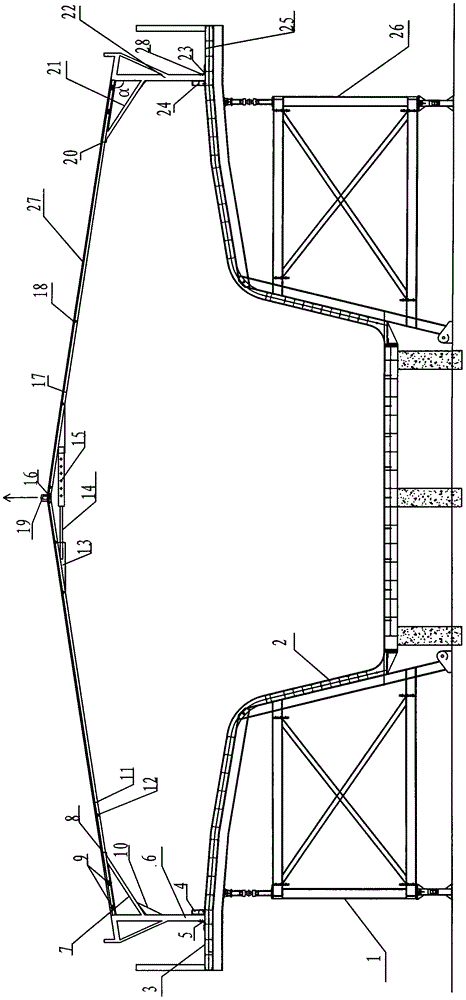 Combined sunshade and rainproof shed of prefabricated box girder