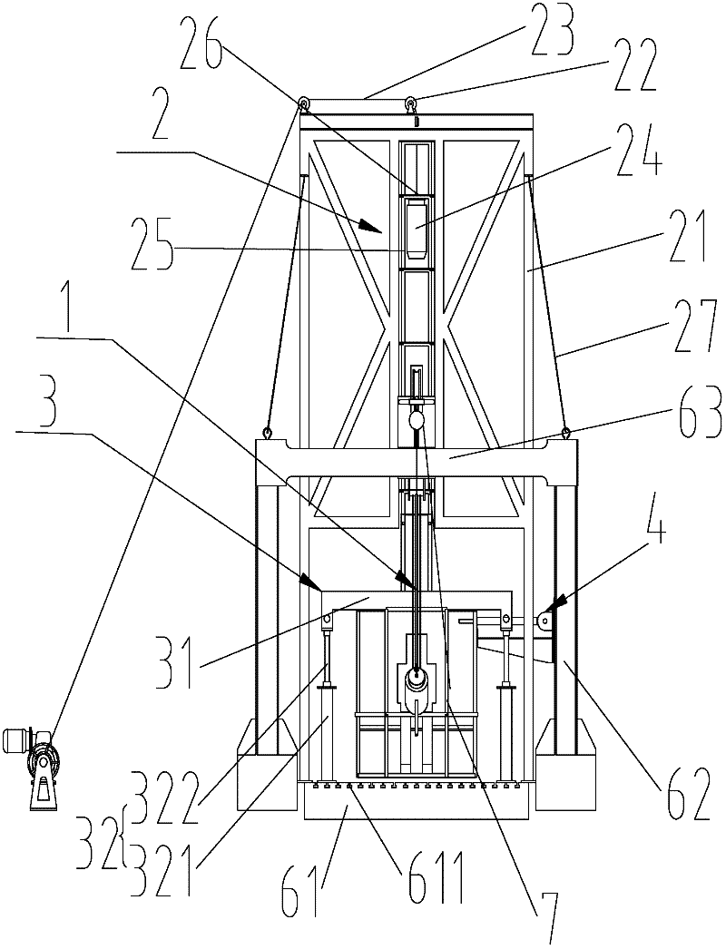 Falling object impact test apparatus and cab integrated test system