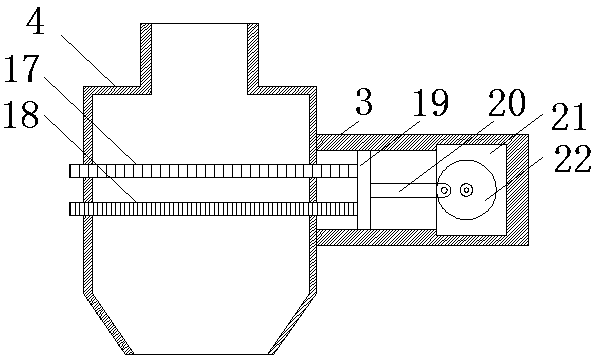 Impurity removal device with illuminating function on grain collecting machine