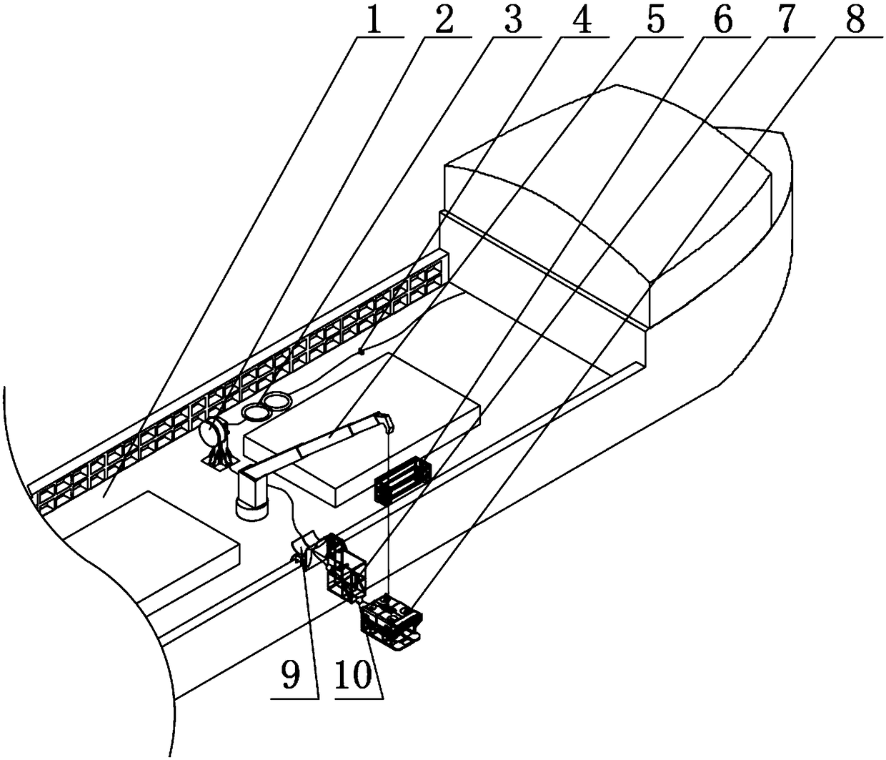 ROV water surface distribution and recovery system for island and reef exploration and recovery method thereof