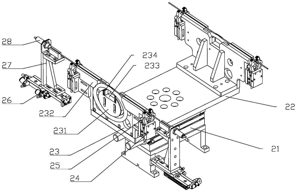 Clamping and moving device of winding type cable terminal crimping equipment
