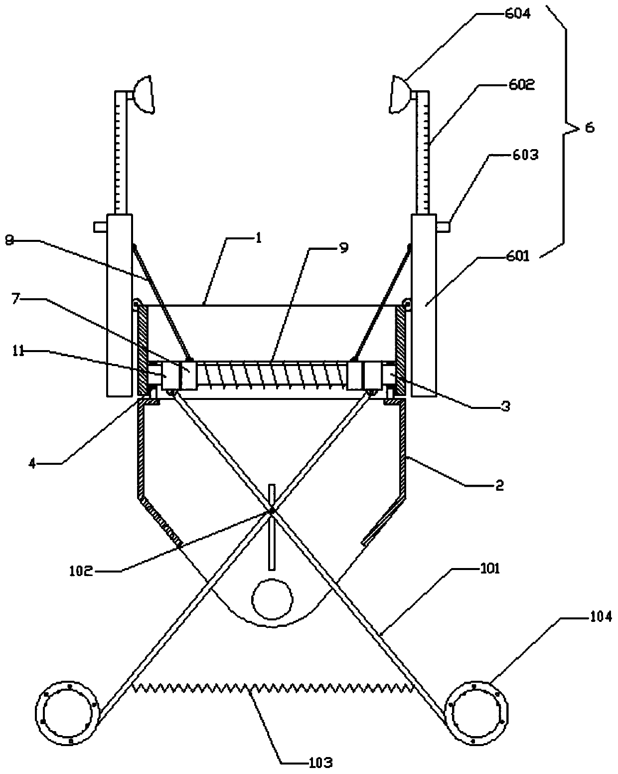 Telescopic tumor clamping device