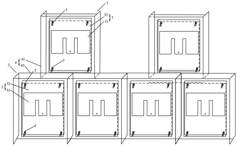 Antenna device of step frequency continuous wave through wall radar