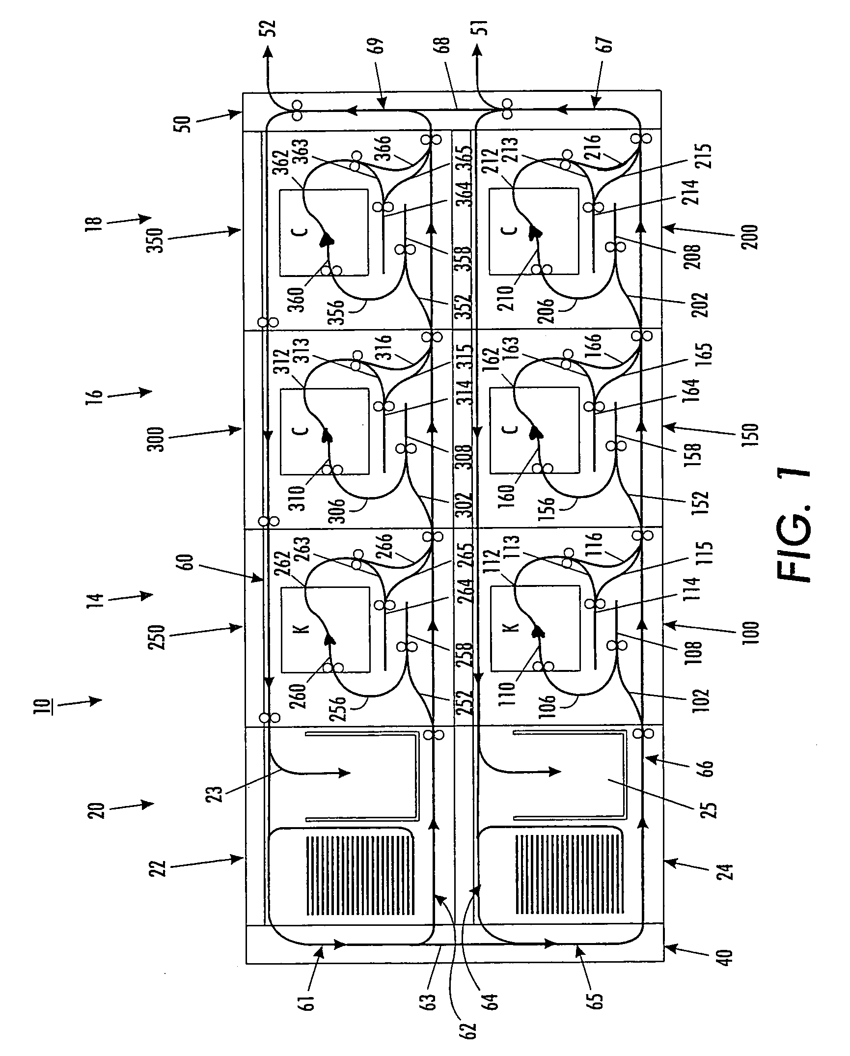 Parallel printing architecture with containerized image marking engines