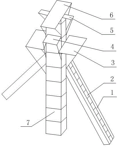Built-in truss used during installation of C-shaped plates and hoisting method for same