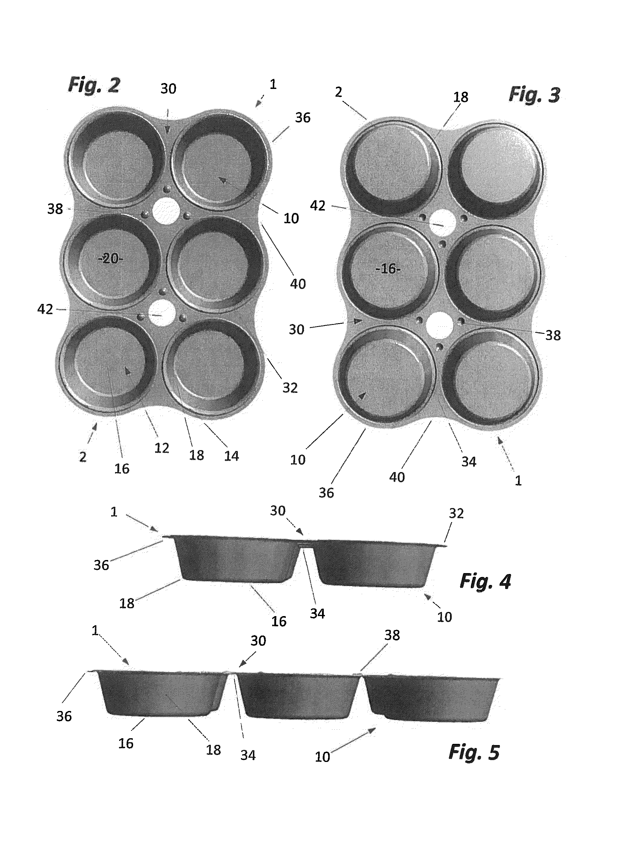 Bakeable tray and method of preparing bakery items using such a bakeable tray