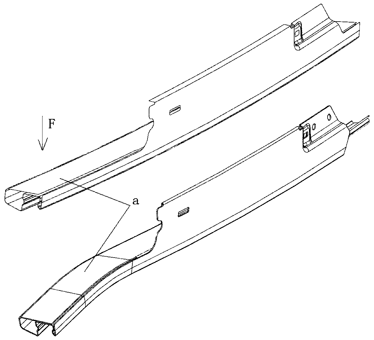 Bending forming device of automobile door frame rear door C column