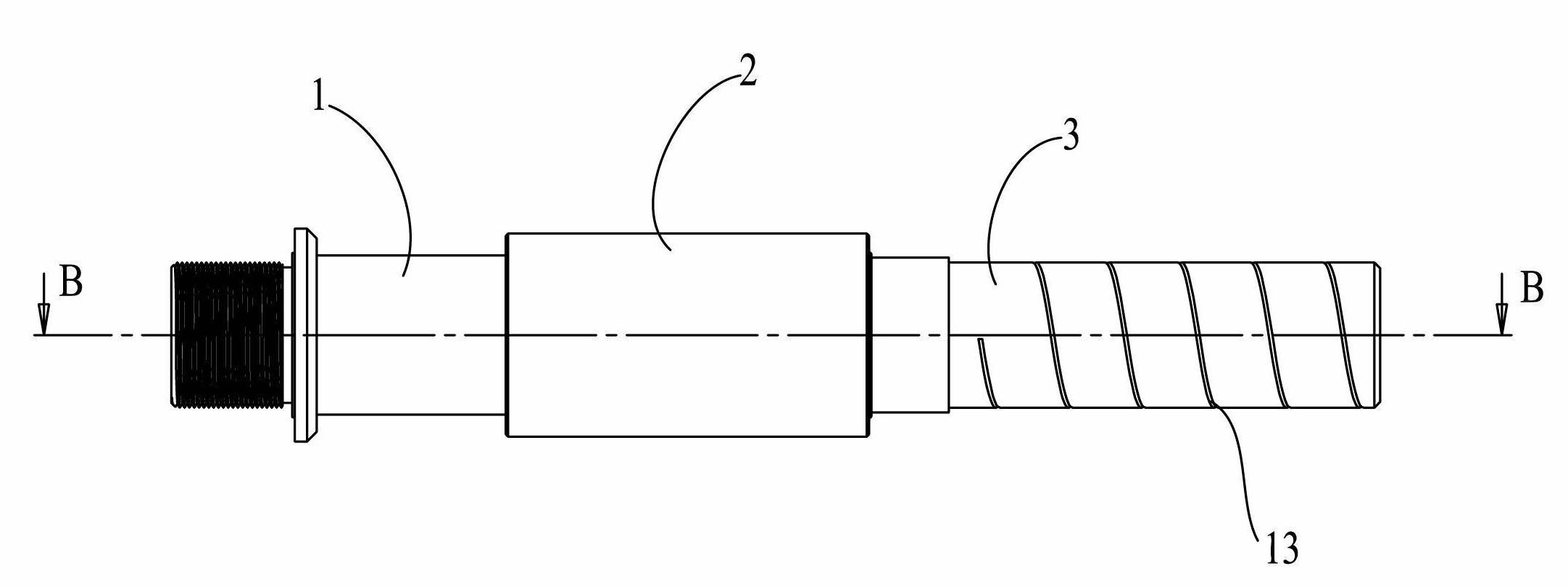 Differential connection structure of laser guiding arm